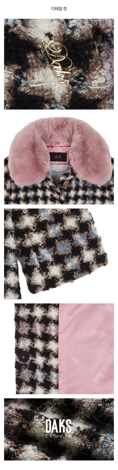 [130] 닥스 키즈 트위드 모직 코트  상품이미지4