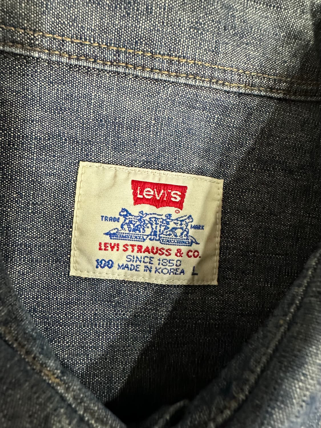 Levis 리바이스 샴브레이 라이트 데님 셔츠 100 상품이미지4