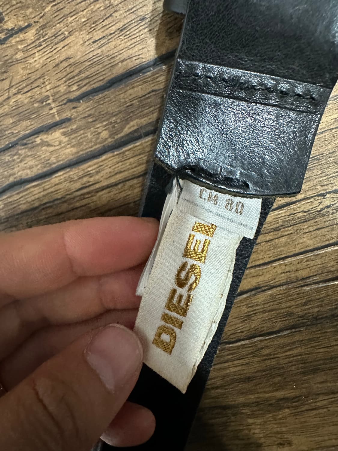 DIESEL 정품 인디언 헤드 빅버클 레더 벨트 Made in Italy 상품이미지3