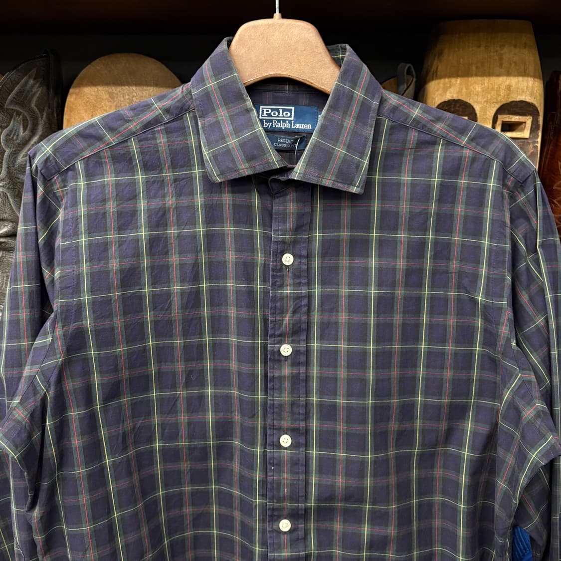 90s 폴로 랄프로렌 리젠트 클래식핏 캐주얼 원도우 체크셔츠 N334 상품이미지3