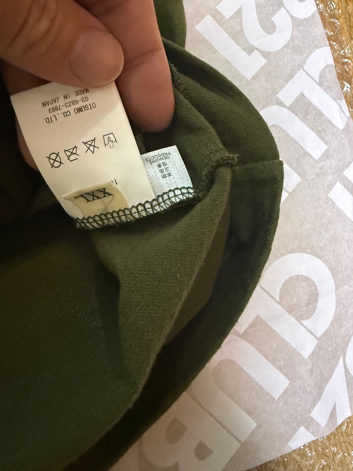 휴먼메이드 올리브 드랩 하트로고 긴팔티 상품이미지6