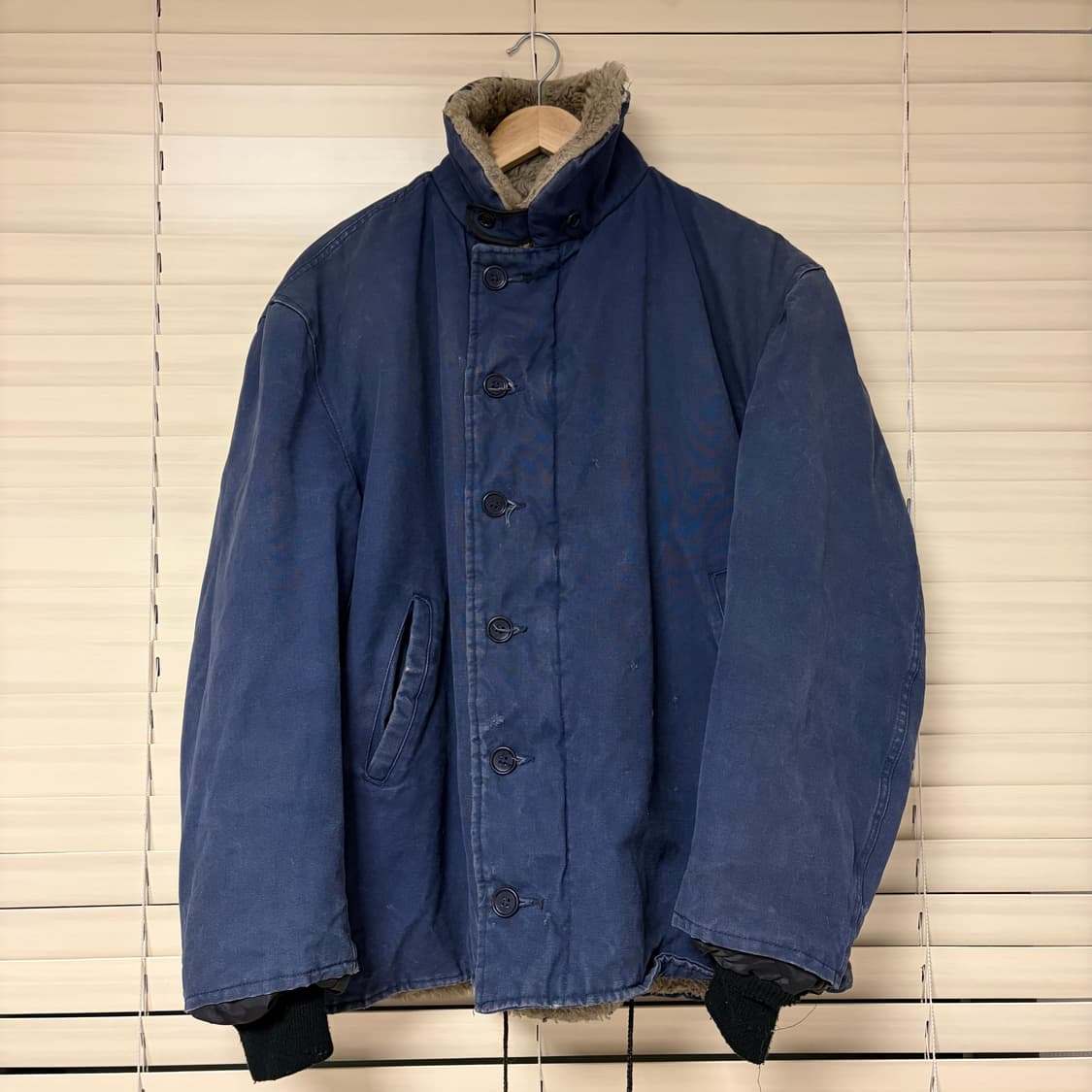 80s 빈티지 스피왁 골든 플리스 N-1 덱 자켓 굿페이드 USA L  상품이미지2