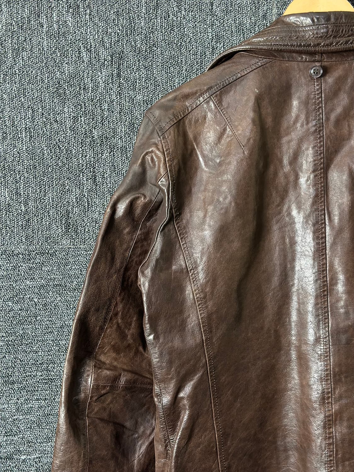 Kinloch Anderson 브라운 가죽 자켓 95 상품이미지5