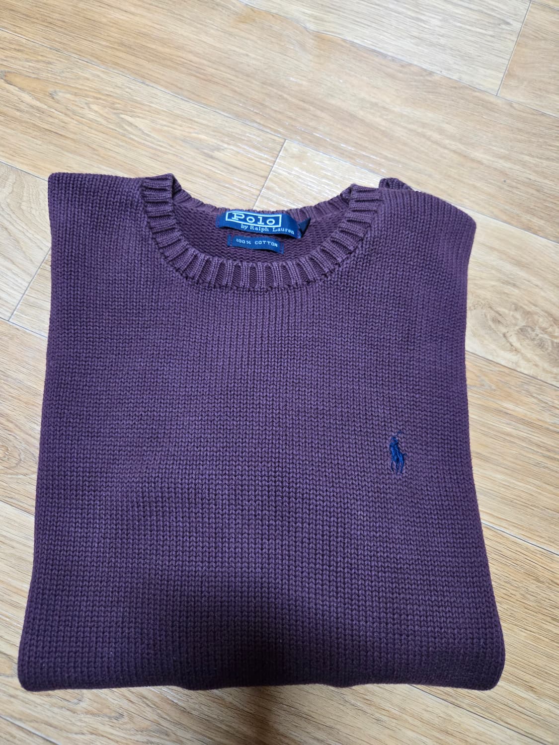 폴로 랄프로렌 버건디 니트 스웨터 상품이미지4