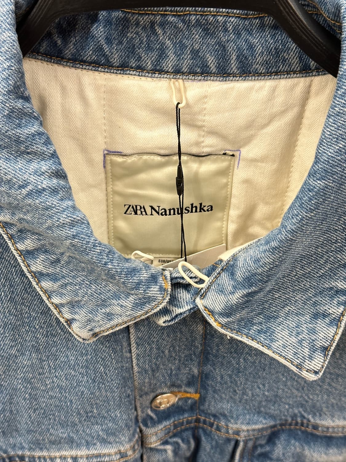 [새제품] 자라 x 나누시카 빈티지 데님 트러커 자켓 XL 상품이미지2