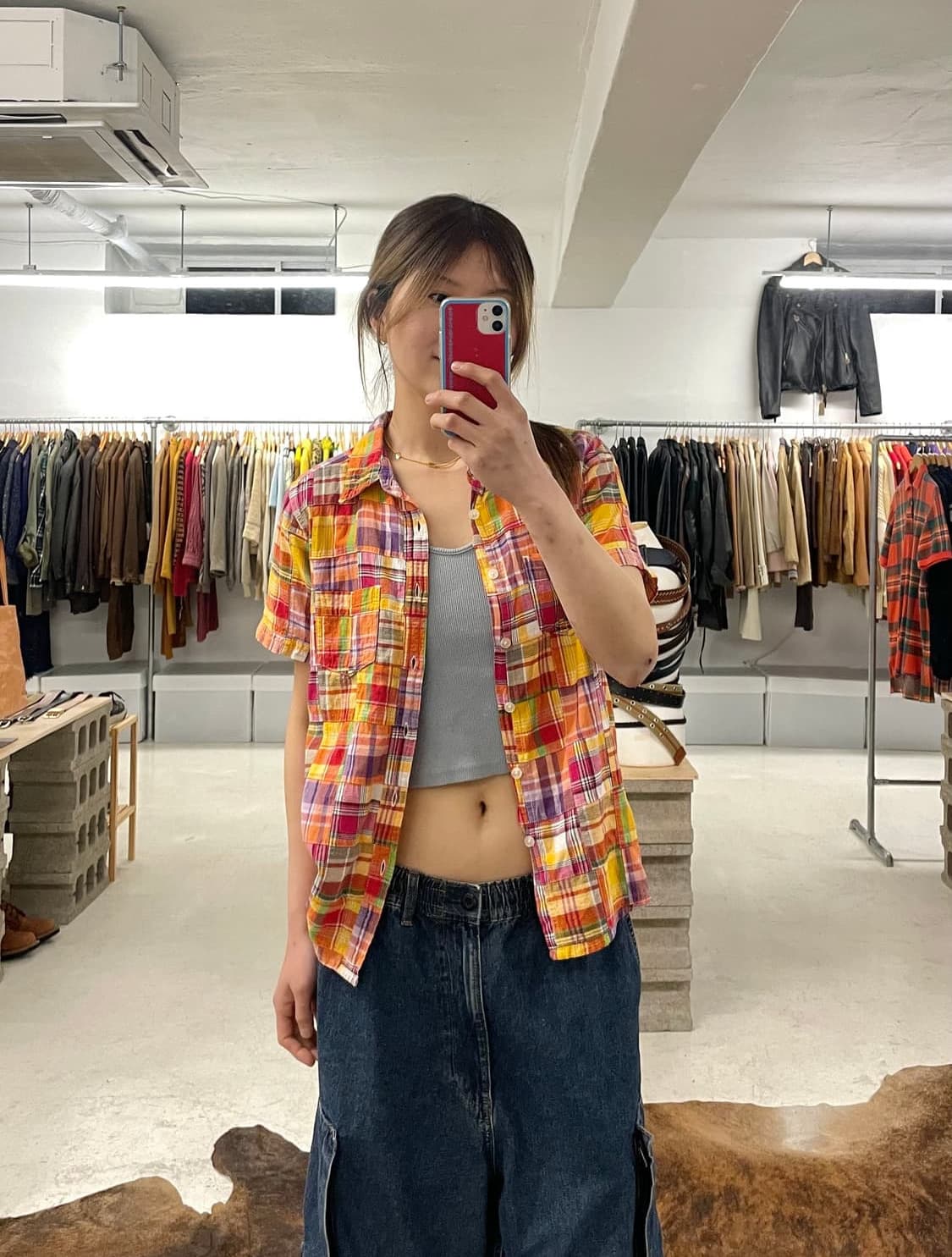 BEAMS patchwork check shirts 상품이미지1