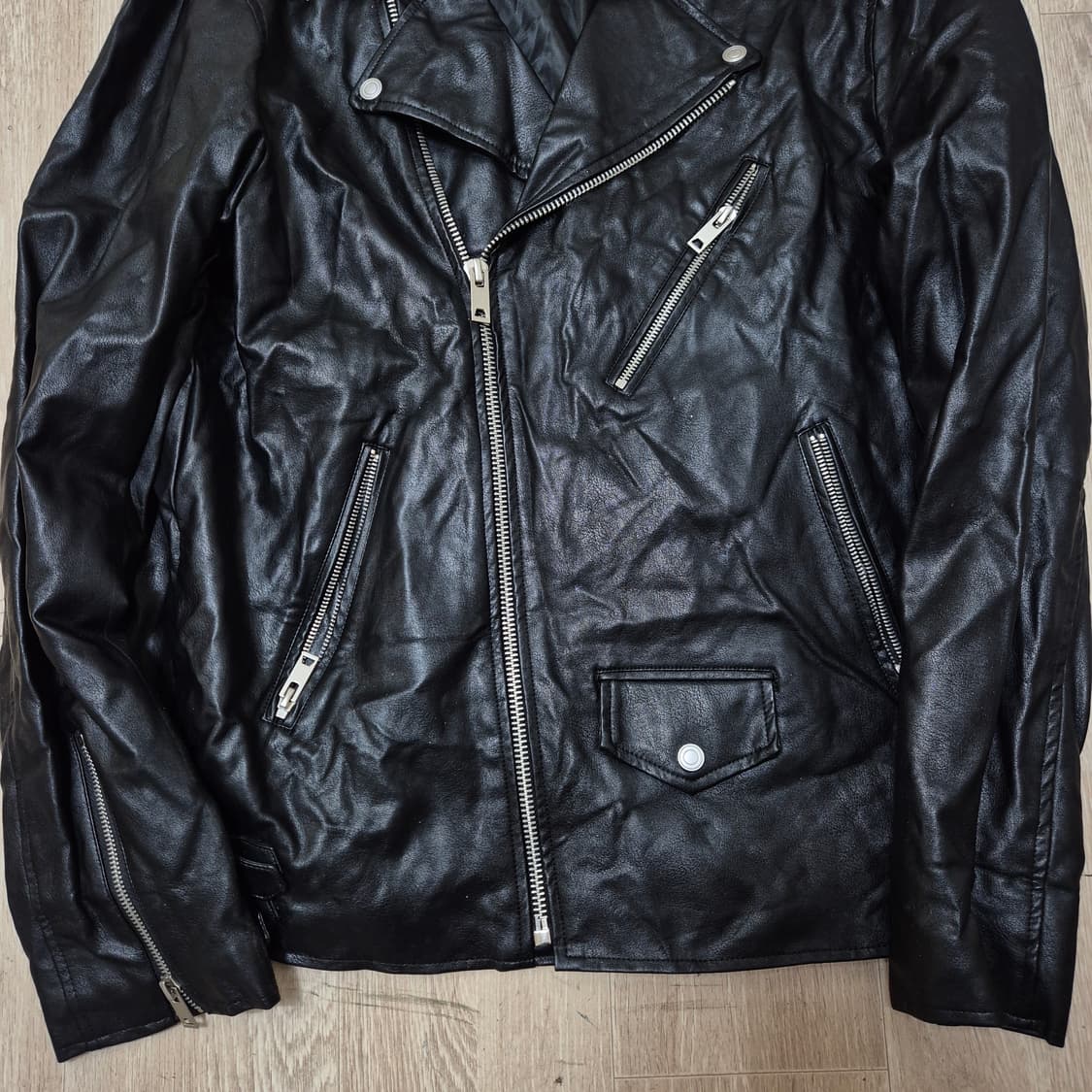 ROYAL 로얄 남성 더블 라이더 레더 가죽자켓 L(100) 상품이미지3