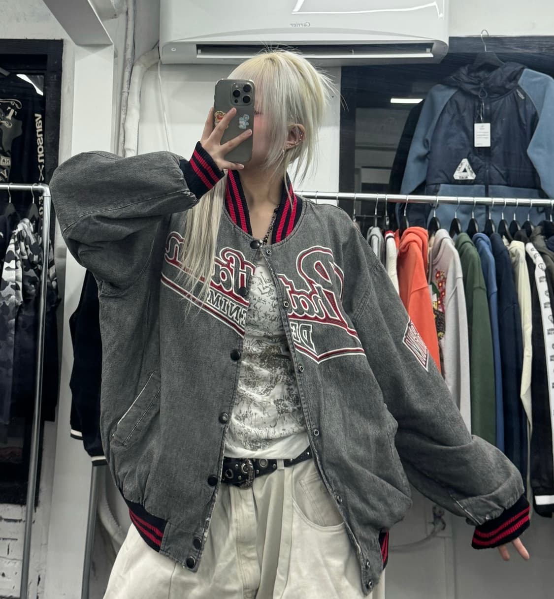 Phat Farm 팻 팜 올드스쿨 데님 바시티 상품이미지2