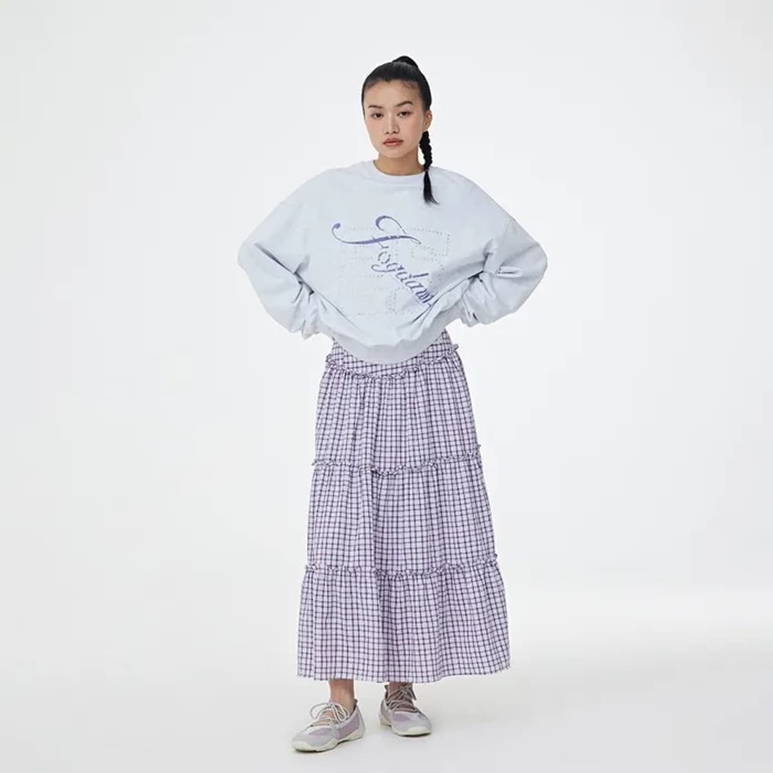 포그던 캉캉 롱스커트 라벤더 상품이미지1