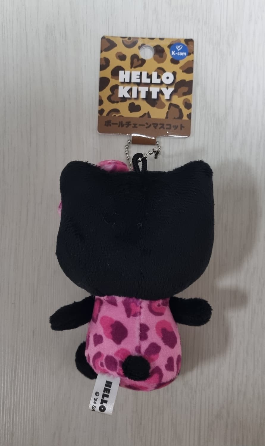 산리오 헬로키티 핑크 블랙 호피 갸루 키티 키링 인형 상품이미지2