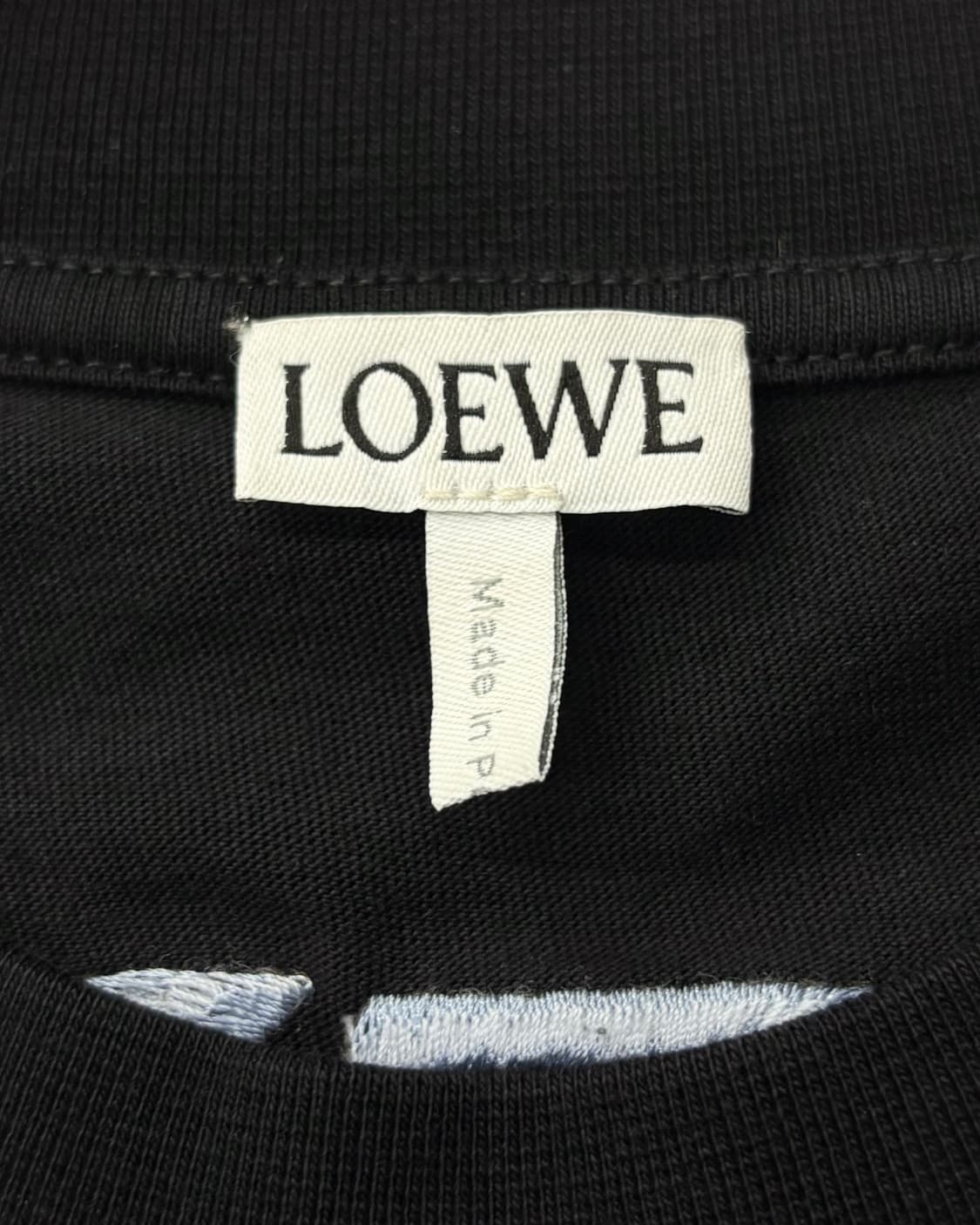 LOEWE 로에베 블랙 플로럴 자수 티셔츠 상품이미지5