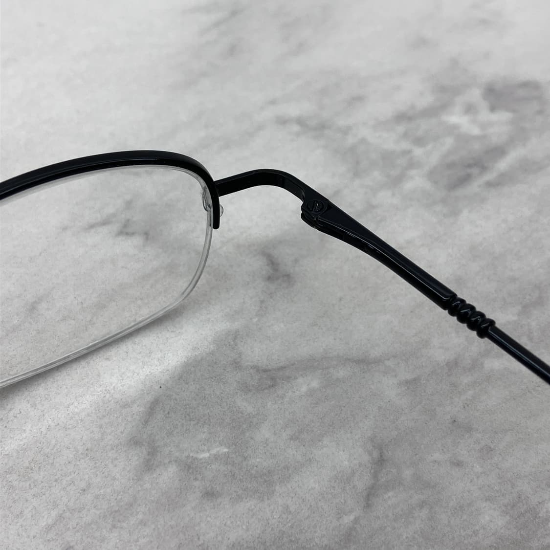 C76 ENDORPHIN 빈티지 블랙 오벌 반무테 안경 상품이미지3