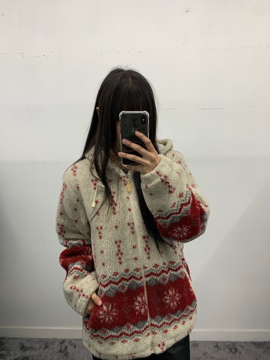 Mlb 노르딕 뽀글이 후드집업 상품이미지1