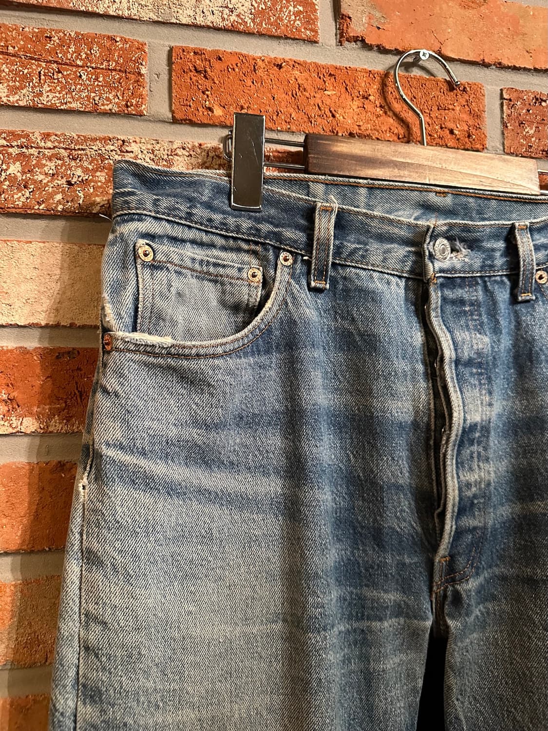90s USA 빈티지 리바이스 501 0000 데님 팬츠 상품이미지5
