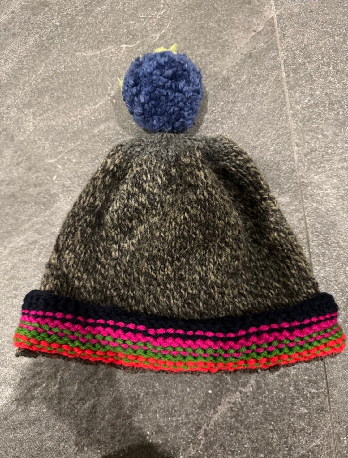 알록달록 빈티지 방울 털 비니 상품이미지2