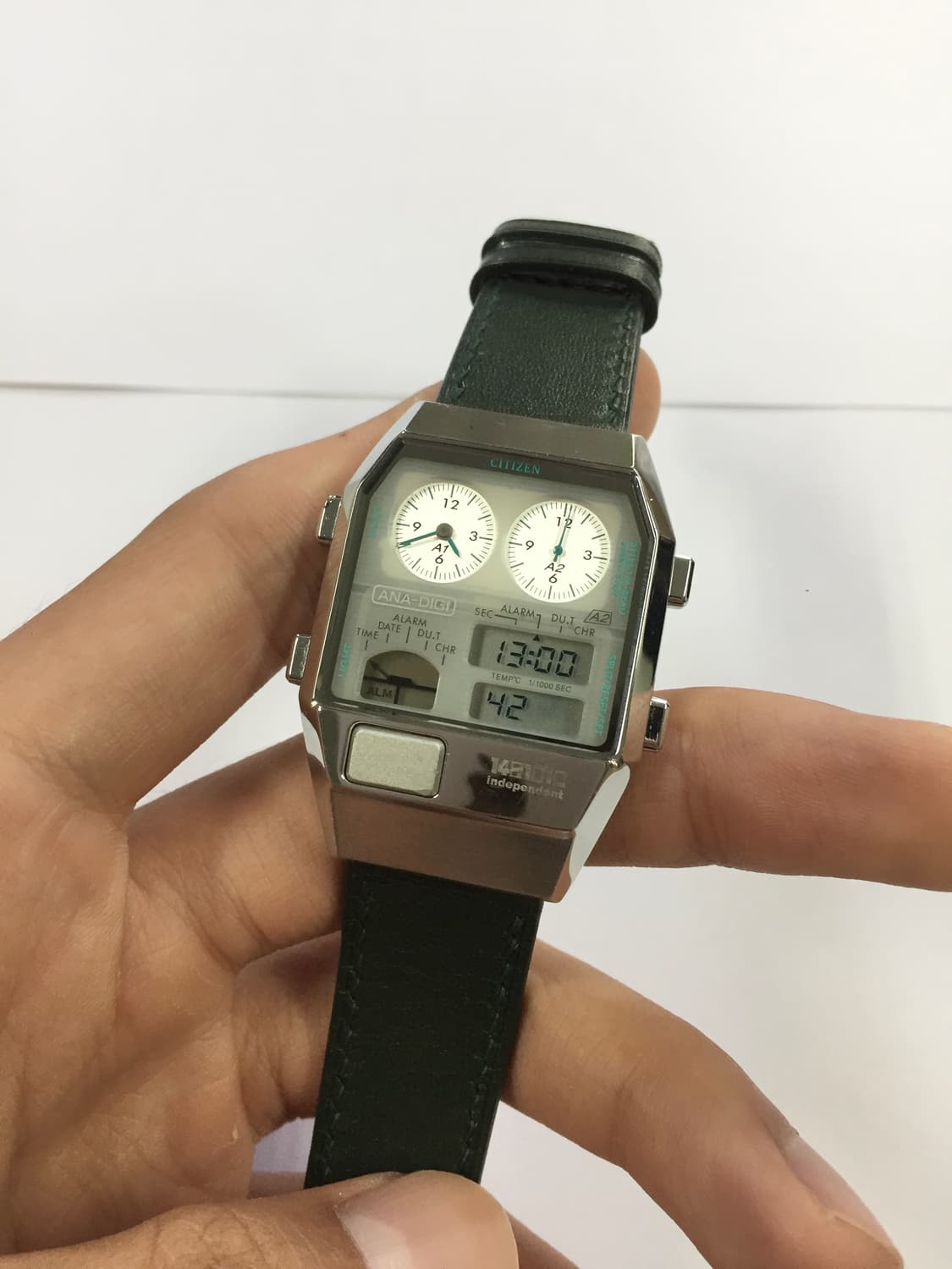 80s citizen ana-digi temp green 상품이미지6