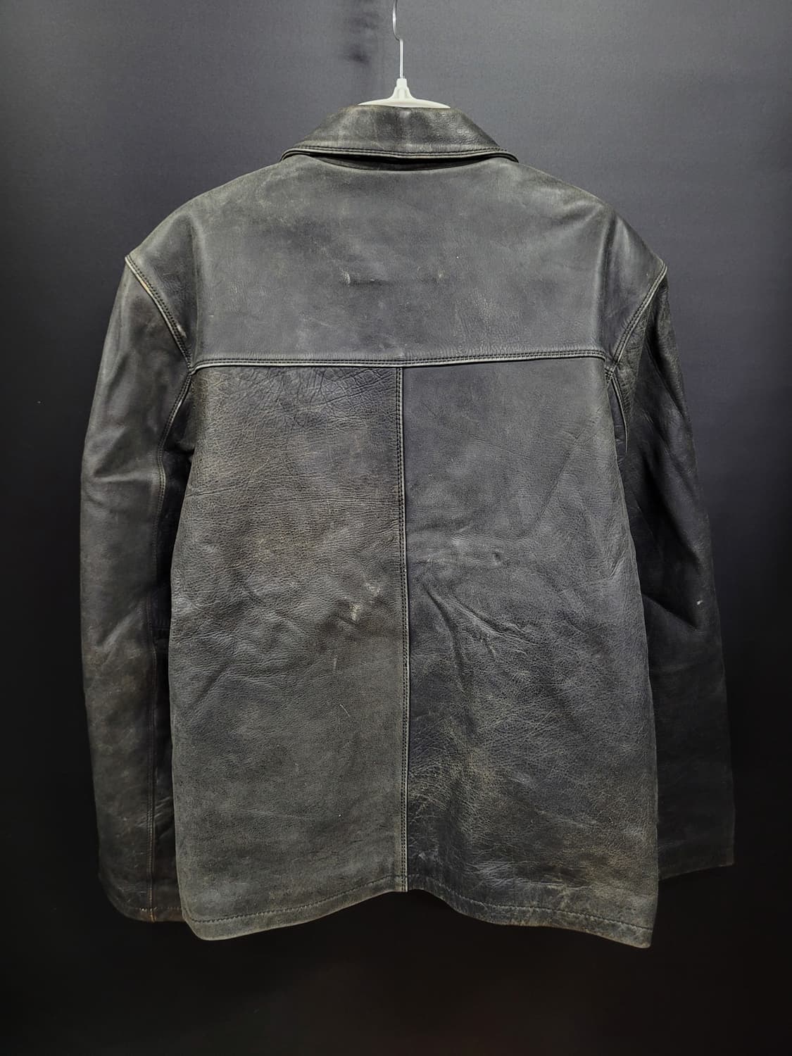 Columbia 콜롬비아 초빈티지 헤비 레더 바이크 자켓 상품이미지3