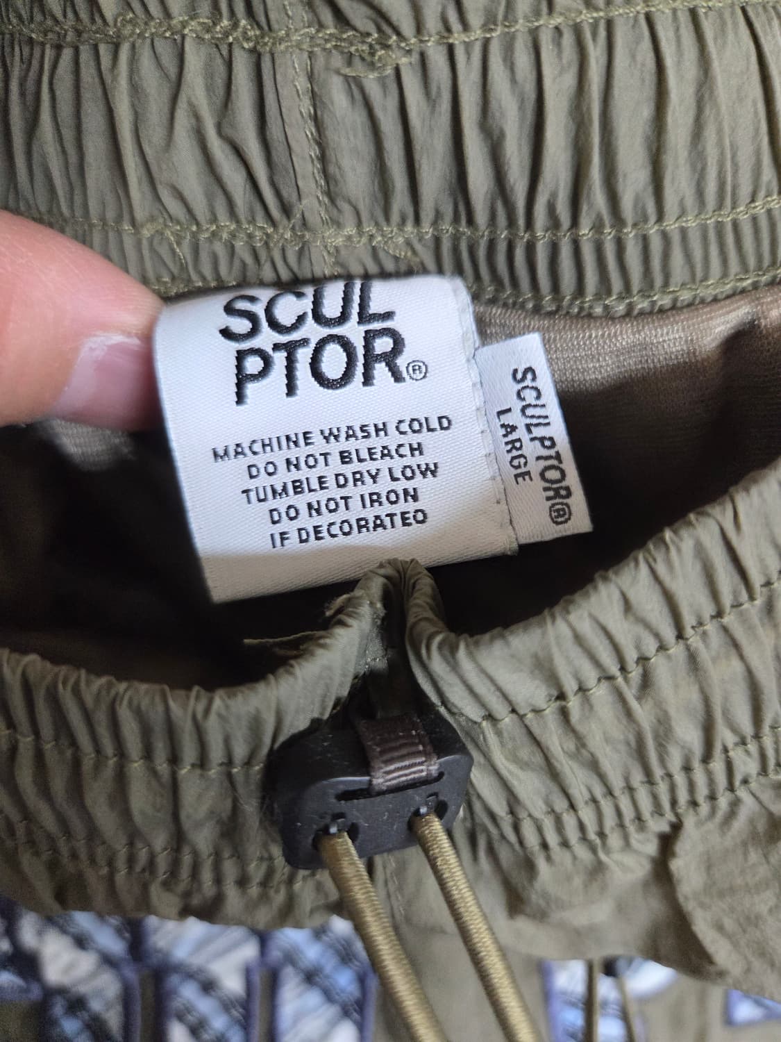 스컬프터 나일론 체크 바시티 트랙팬츠 L 상품이미지3