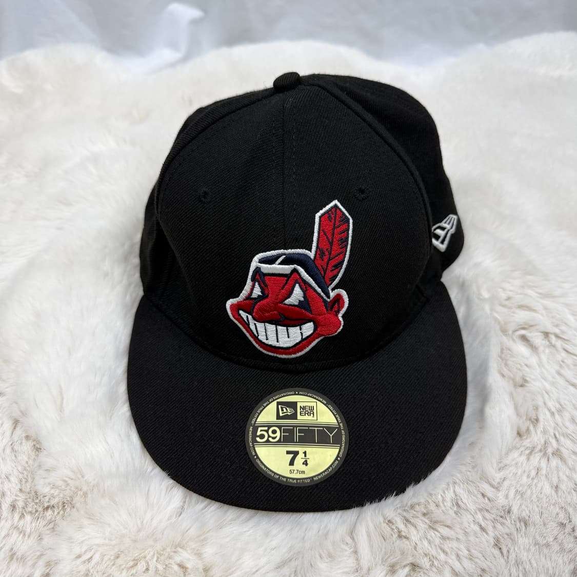 57.7cm) 뉴에라  클리블랜드 인디언스 피티드 스냅백 블랙 상품이미지2