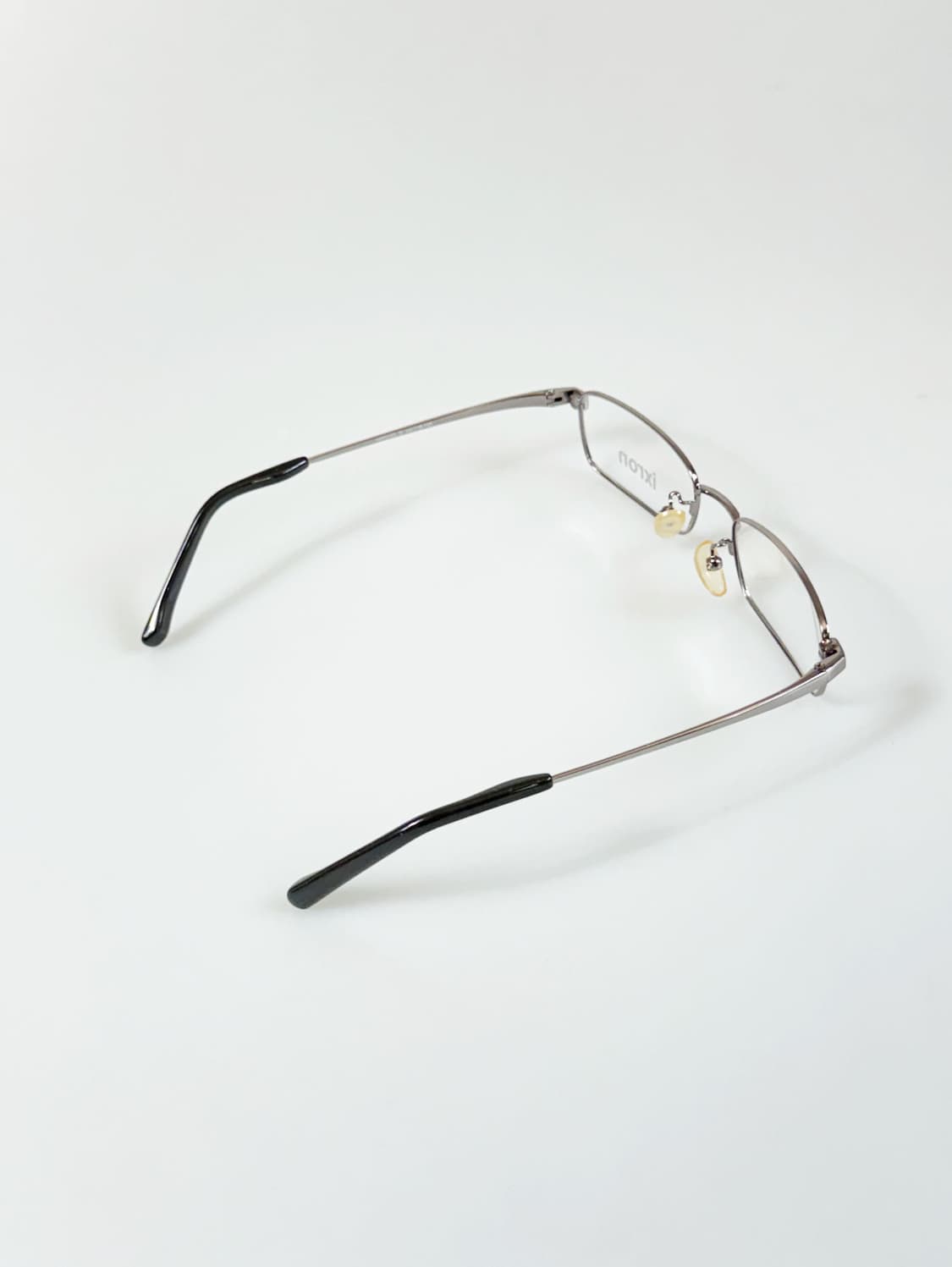 90s IXRON 건메탈 슬림 스퀘어 긱시크 빈티지 안경 상품이미지4