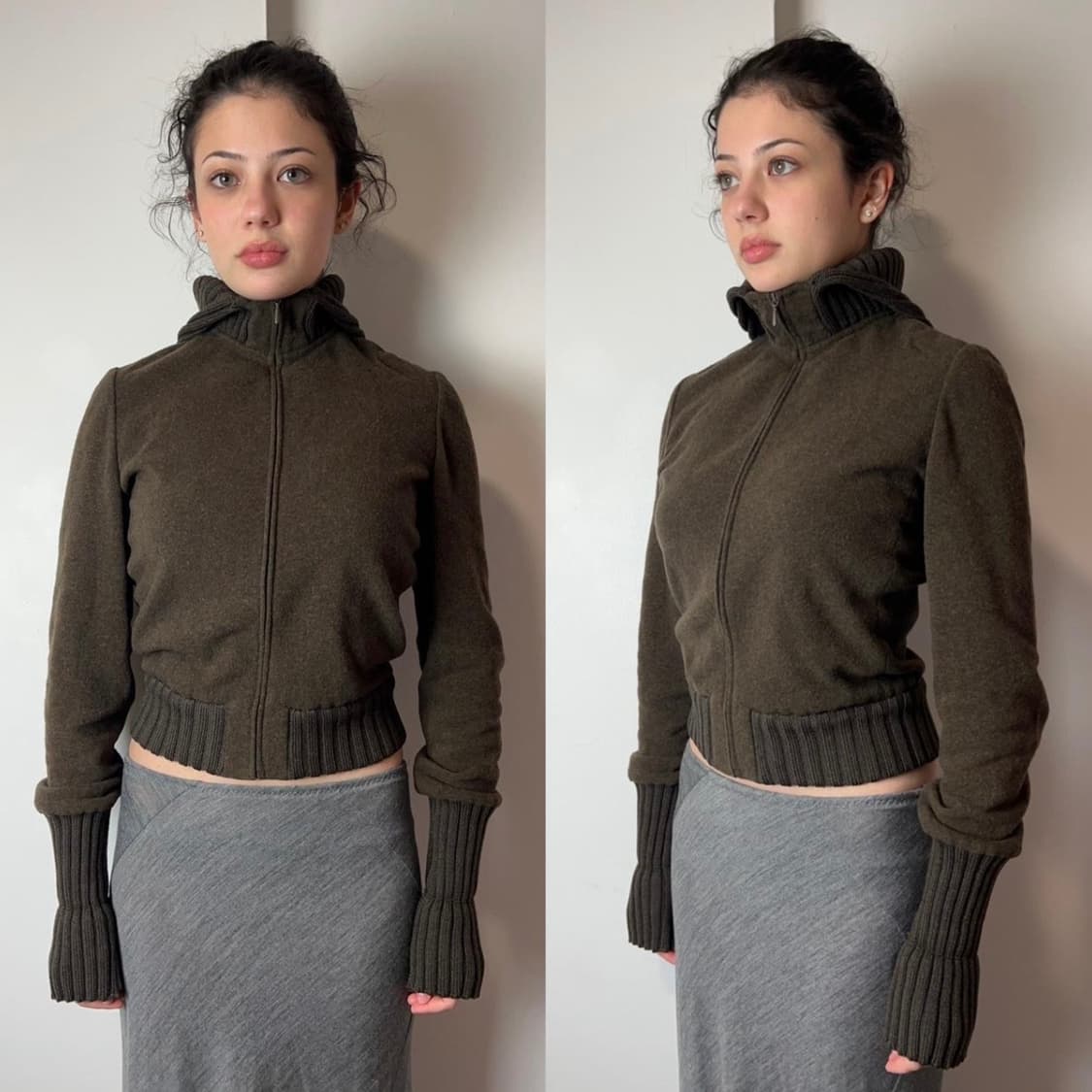 Miu Miu 1999 미우미우 아카이브 리브드 울 후디 상품이미지2