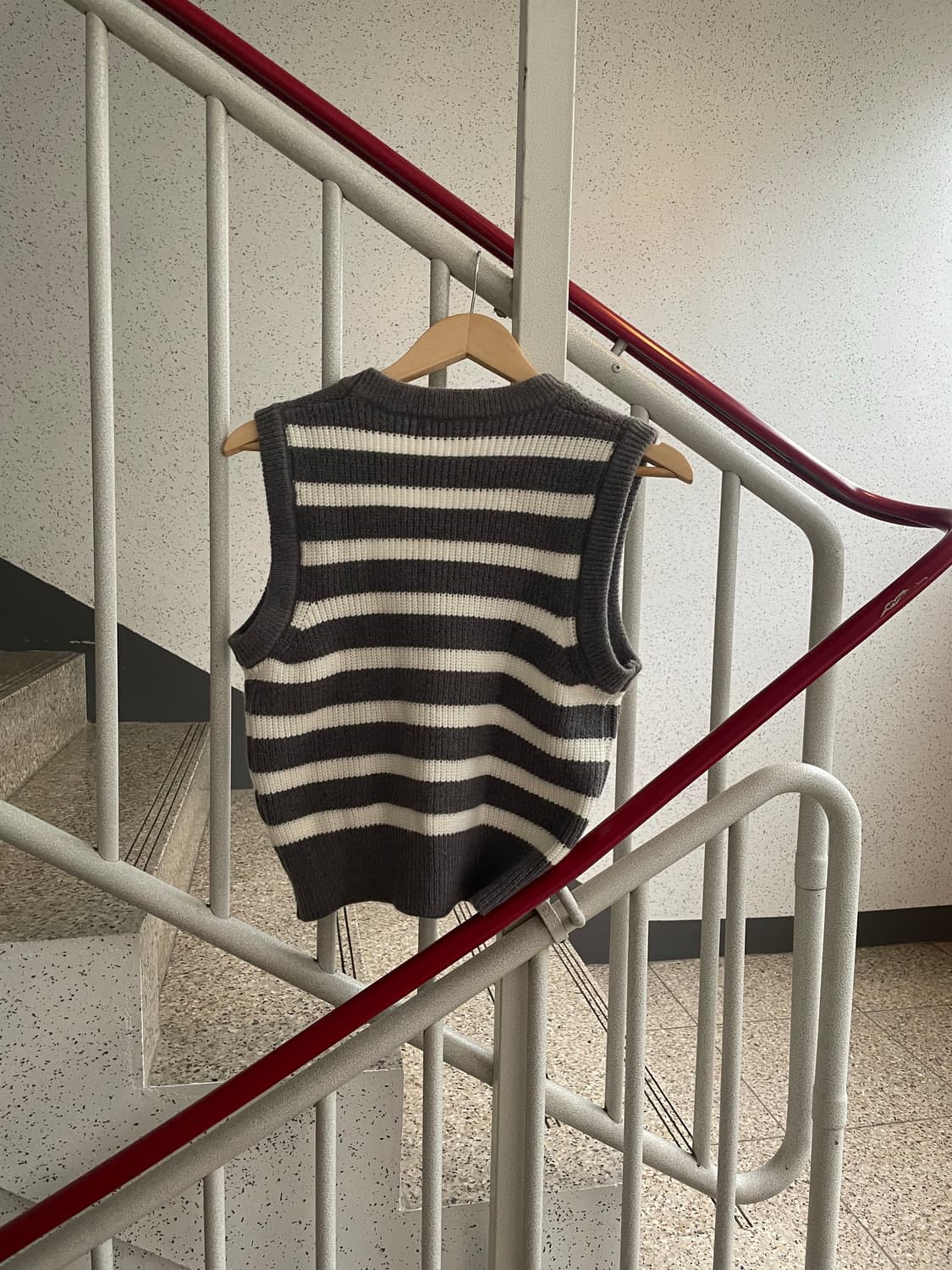 stripe knit vest 상품이미지2