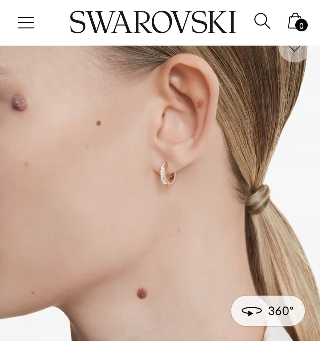 새제품)스와로브스키 후프 귀걸이 정품 상품이미지6