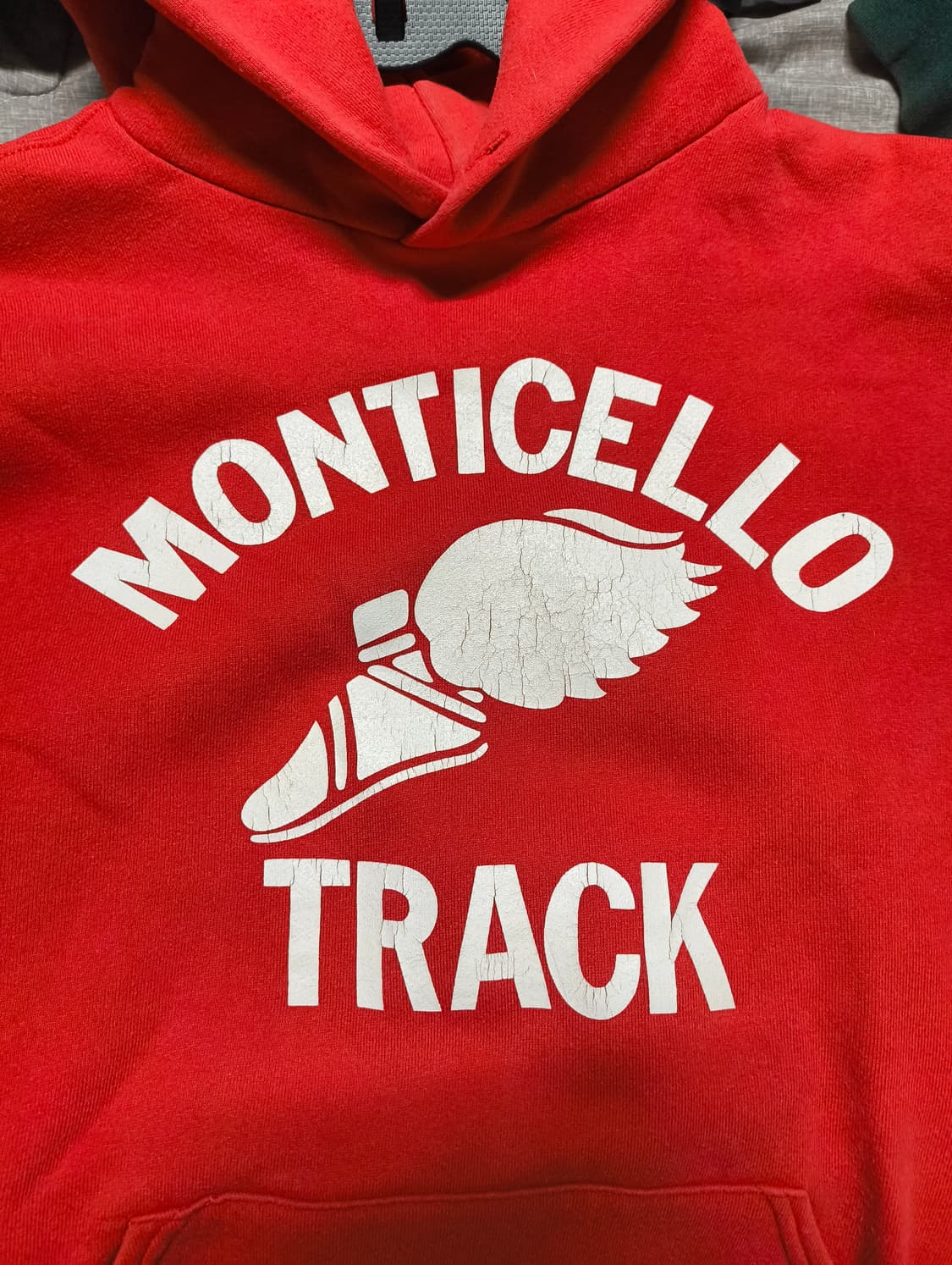 러셀 90s 레드 후드티 usa L 상품이미지3