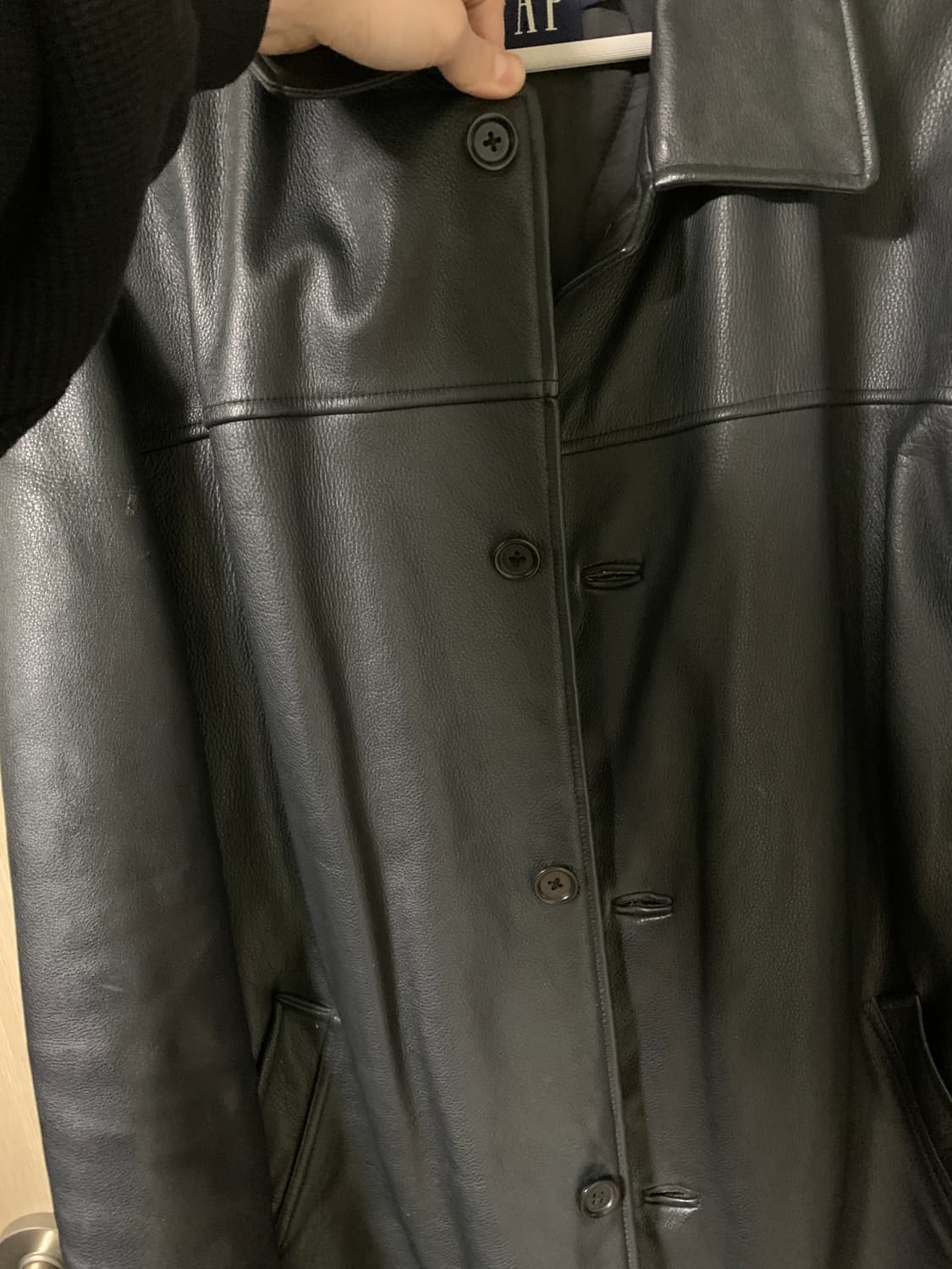 올드 갭 레더 가죽 카 코트 L 상품이미지7