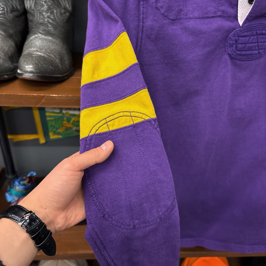 90s 폴로 랄프로렌 럭비 셔츠 빅 로고 넘버링 더블알엘 N361 상품이미지5