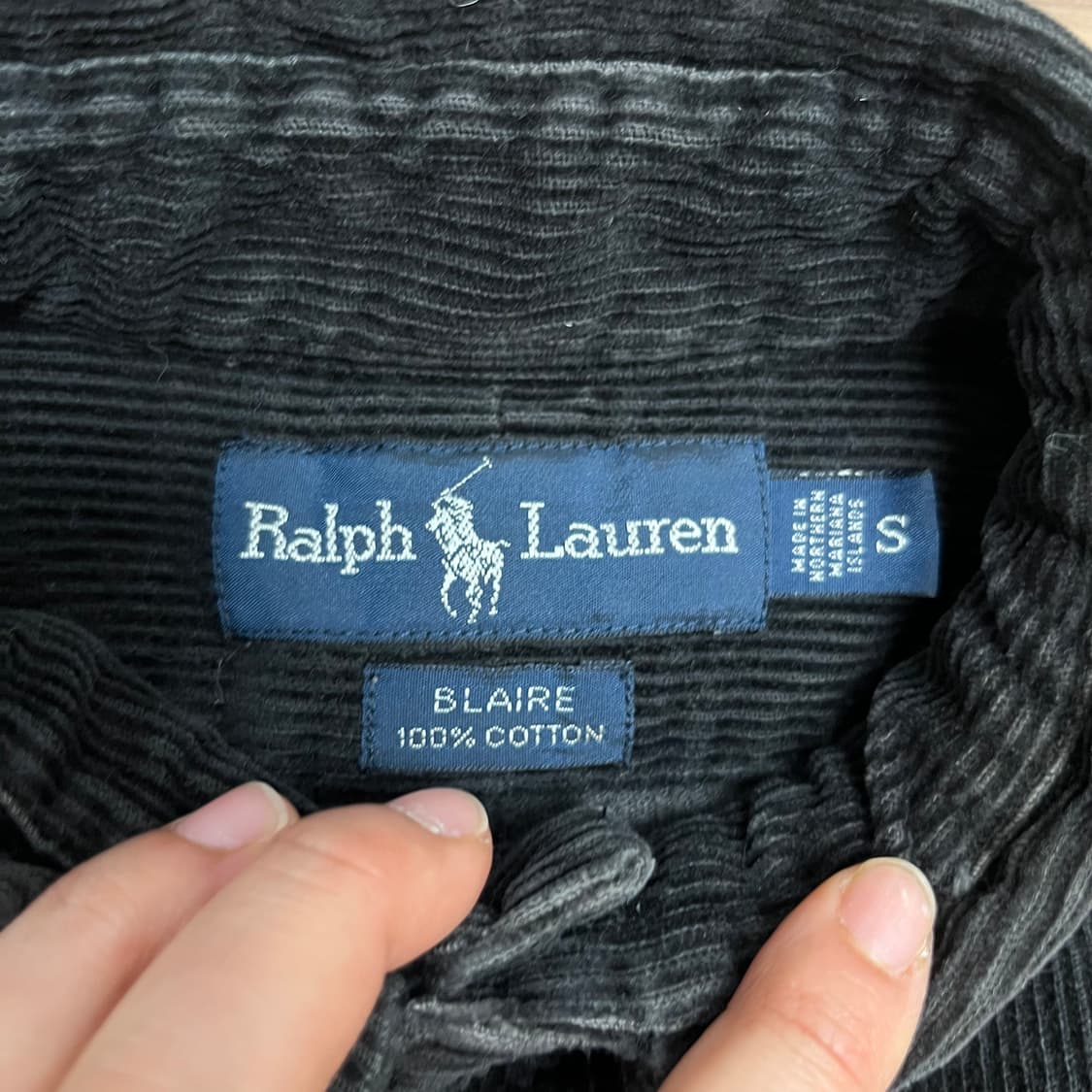 105 폴로랄프로렌 코듀로이 블랙 코튼셔츠 상품이미지4