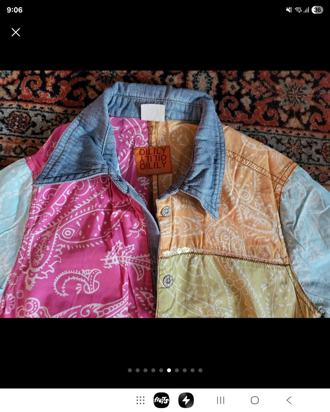 오일릴리  패치워크 스팽글 셔츠 상품이미지7