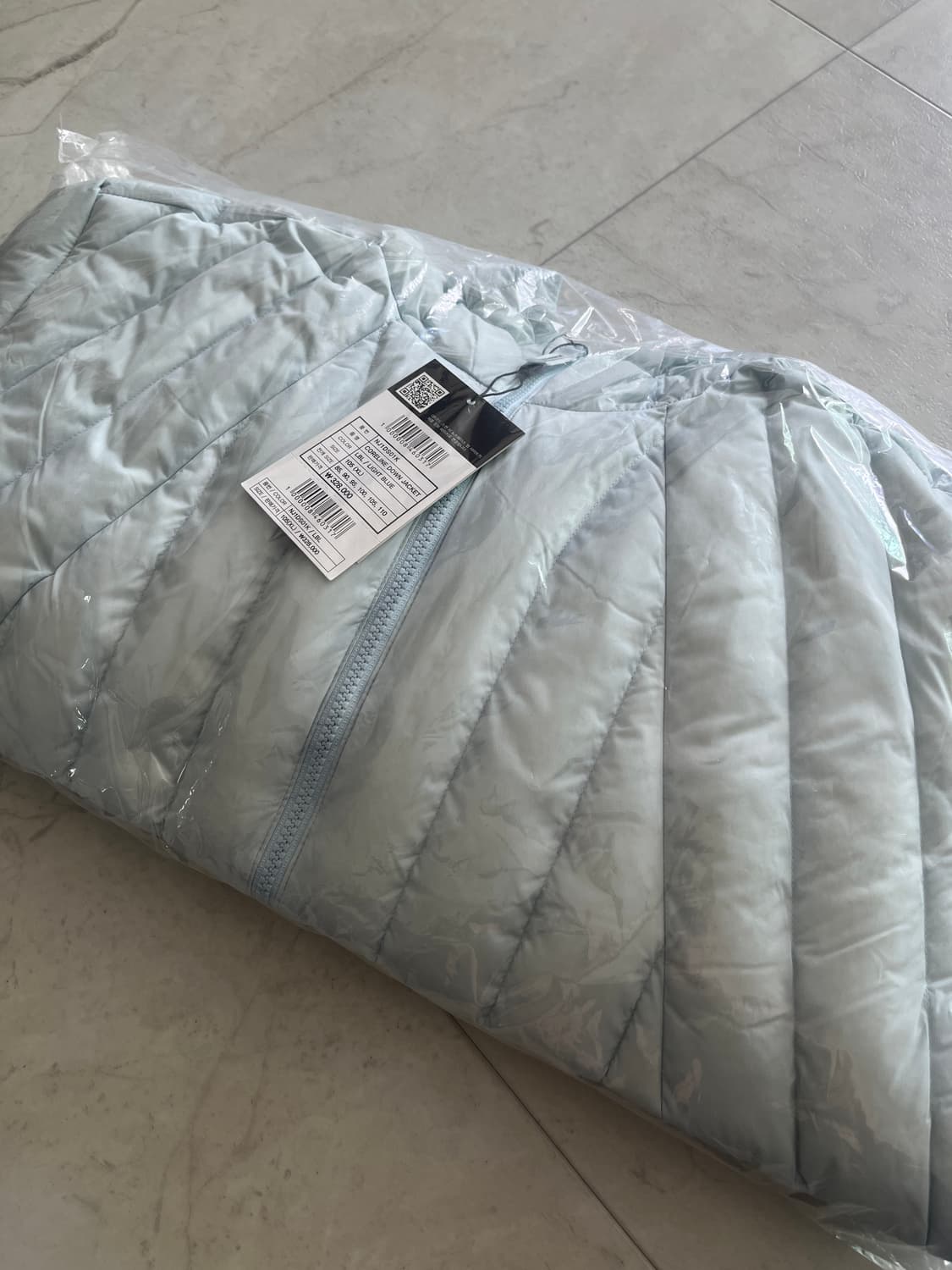 노스페이스 코어라인 다운 자켓 라이트 블루 상품이미지3