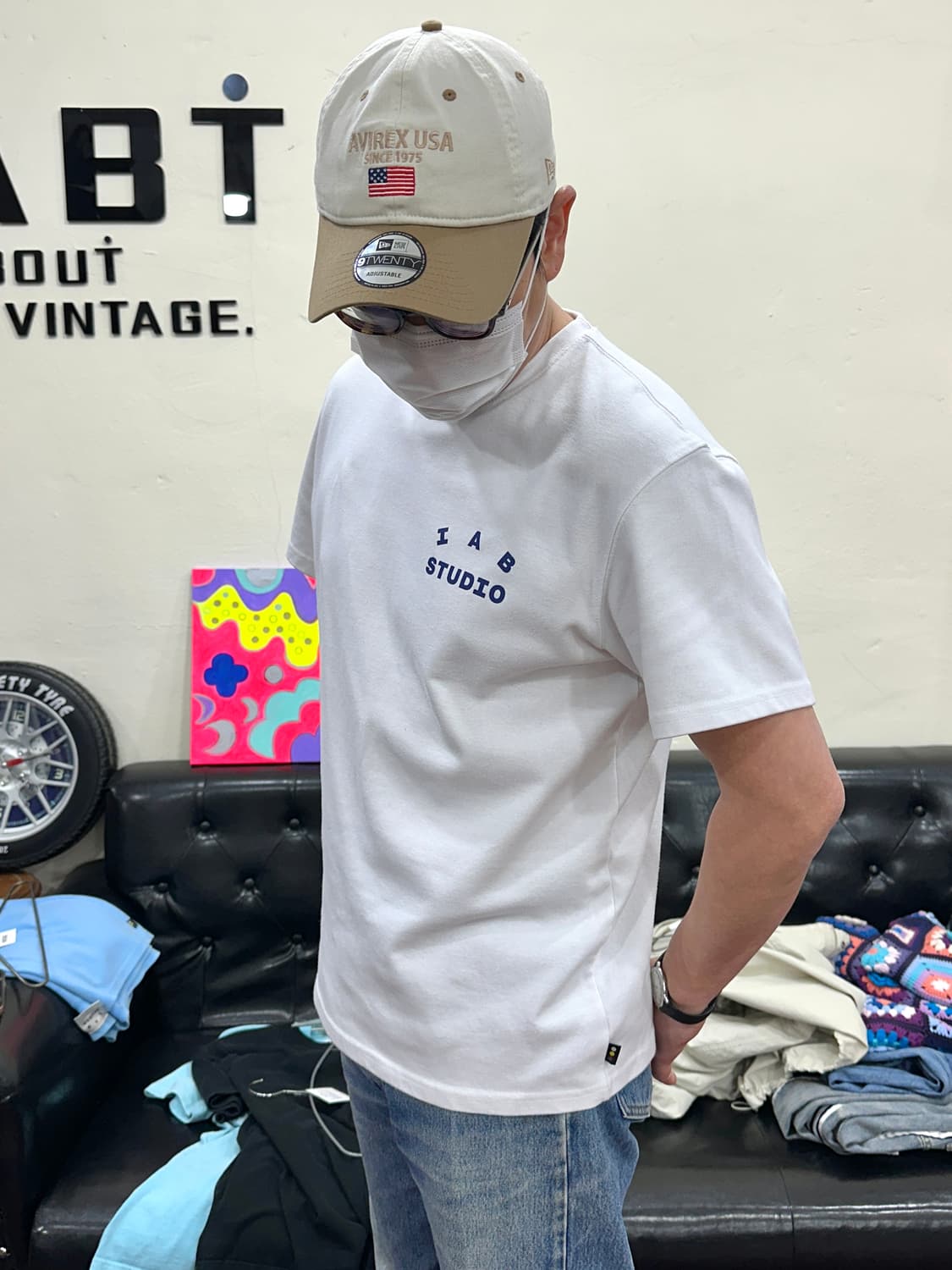 아이앱스튜디오 화이트 반팔셔츠 L 상품이미지2