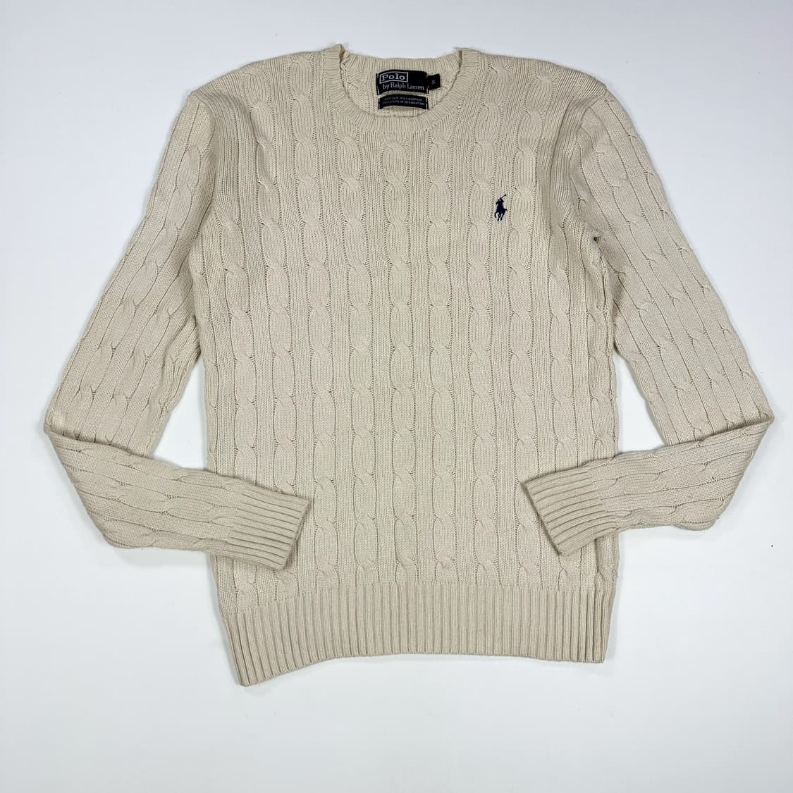  폴로 랄프로렌 빈티지 케이블 니트 아이보리 S 상품이미지1