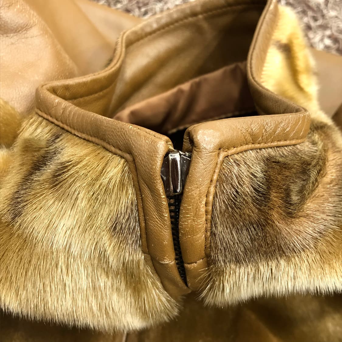 금강 양가죽 퍼 도킹 레더 가죽 자켓 상품이미지3