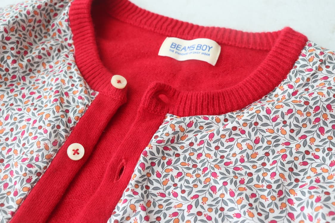 [Beams Boy] Liberty Floral Red Cardigan 상품이미지9