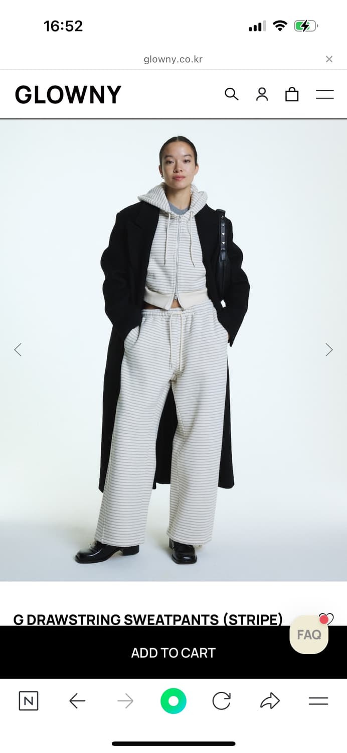 세트) 글로니 g 스트라이프 후드집업 + 팬츠 상품이미지10