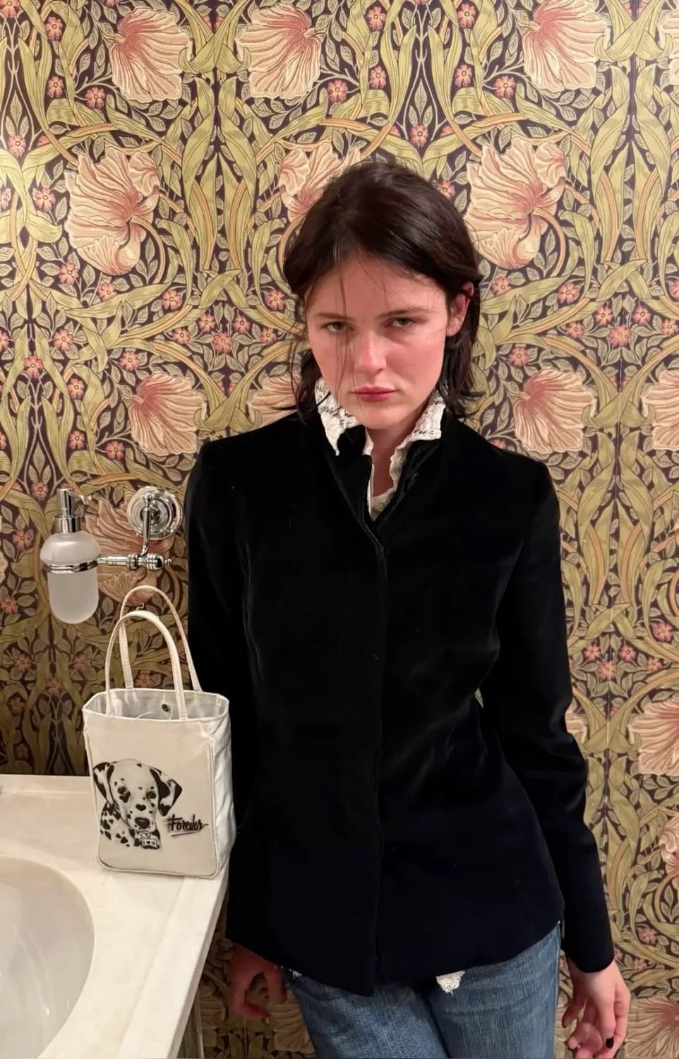 [y2k vintage] 빈티지 블랙 퍼프 숄더 자켓 상품이미지10