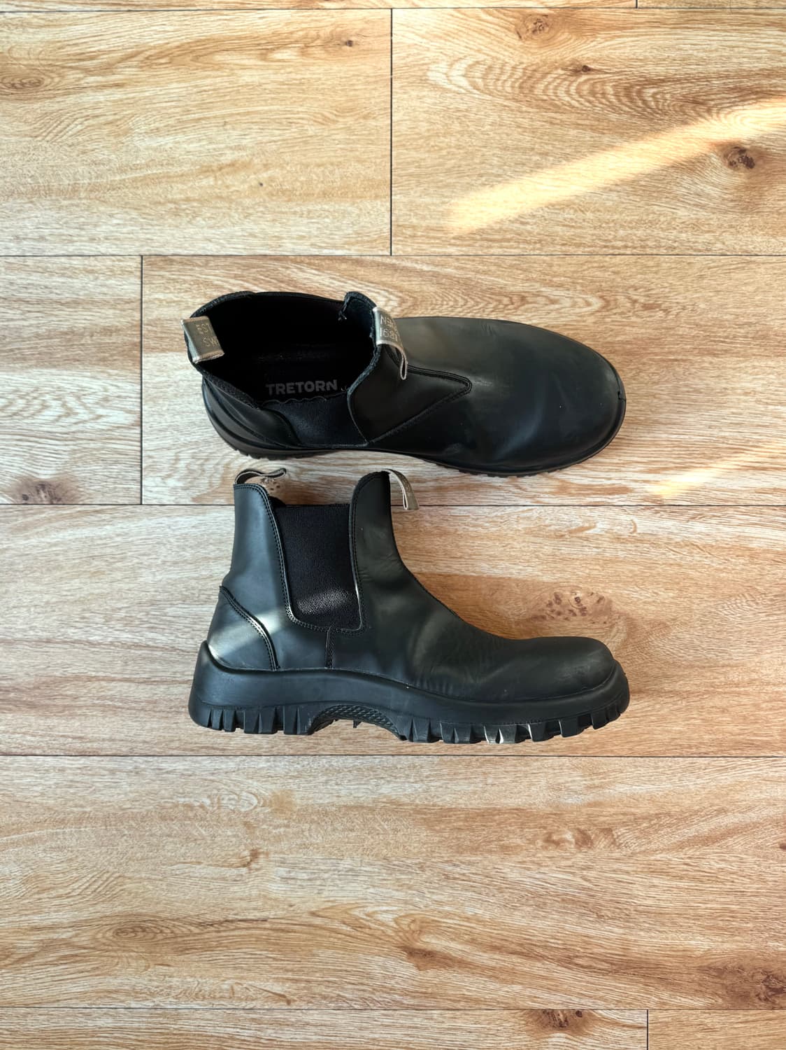 [265] 트레통 피테오 레더 부츠 블랙 상품이미지1