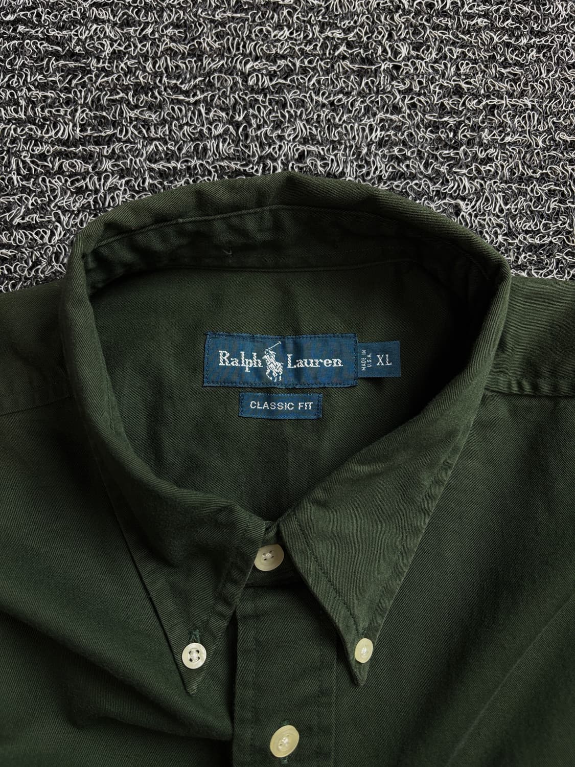 폴로 랄프로렌 포니 로고 박시핏 카키 셔츠 1465 상품이미지3