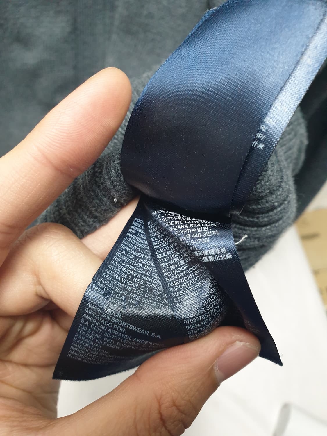 타미힐피거 니트 집업 가디건 그레이 L 상품이미지6