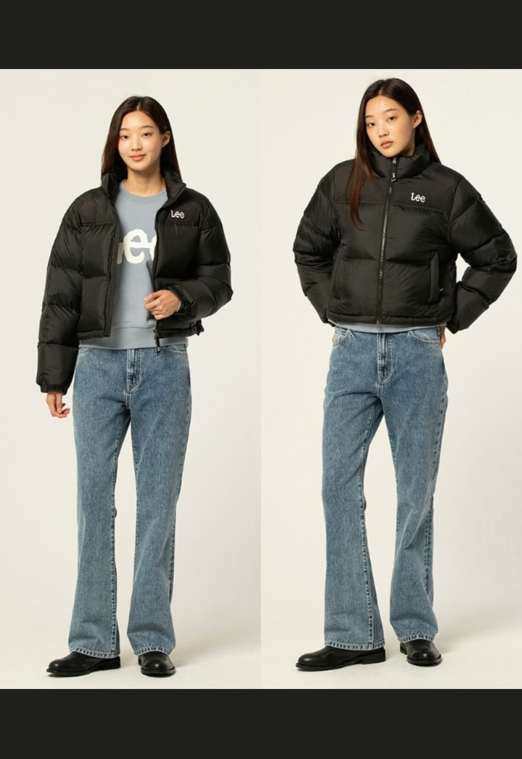 Lee 크롭오리털패딩 M 여성66 가슴53 기장54 상품이미지3