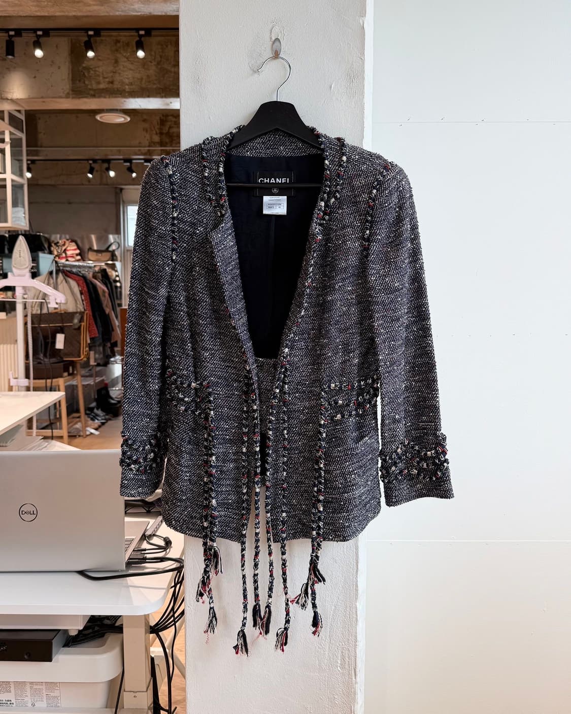 샤넬 네이비 2010ss 트위드 자켓 상품이미지2