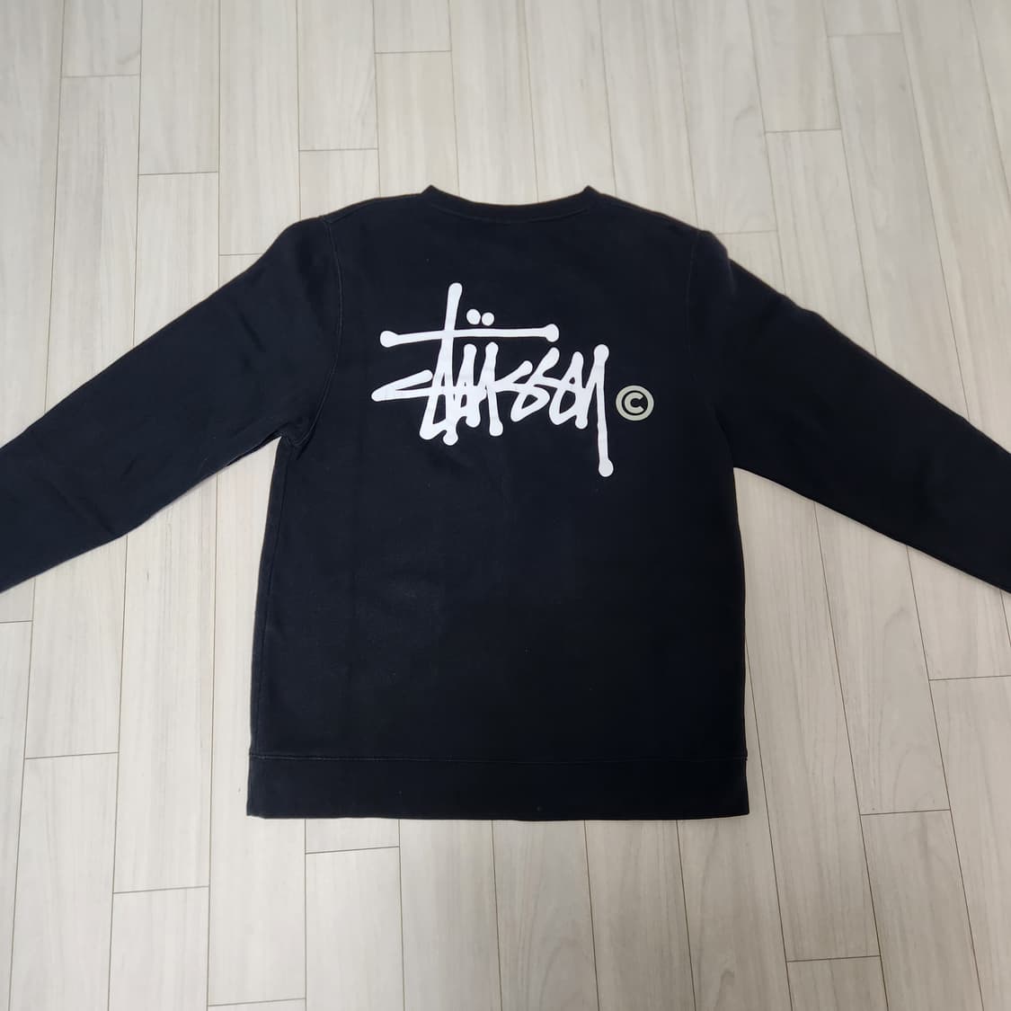 90s made in usa 스투시 기본 로고 맨투맨 블랙 M 상품이미지2