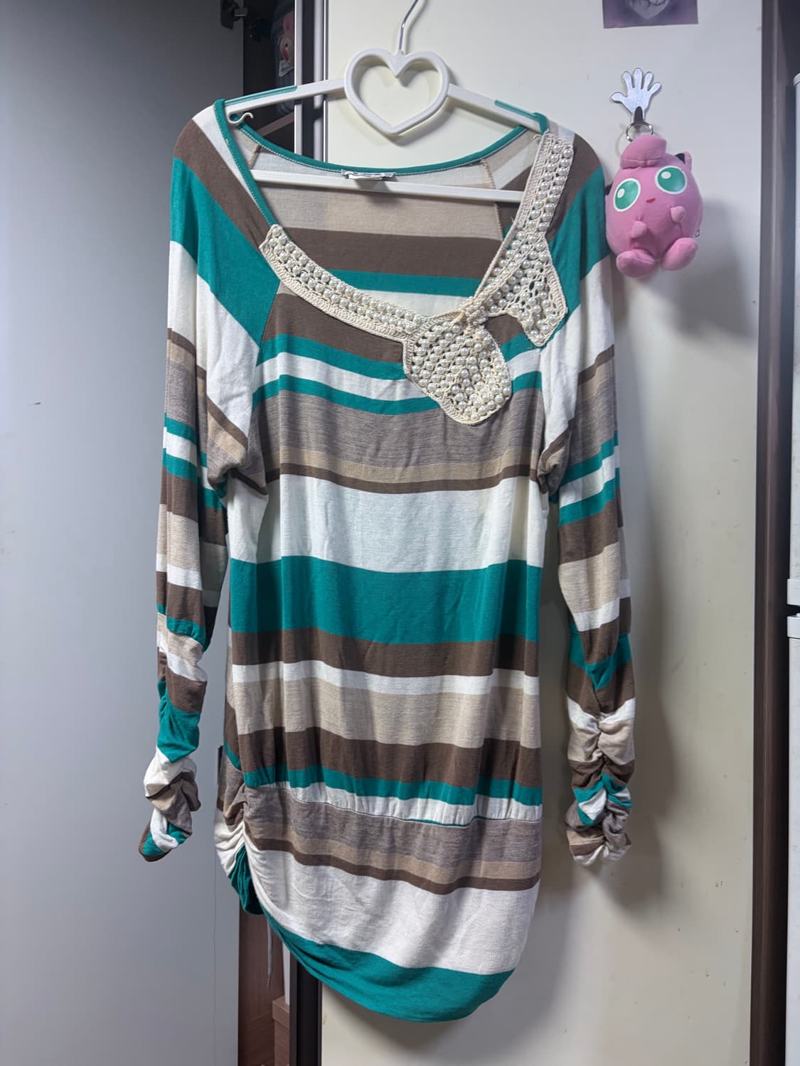 리본 큐빅 디테일 니트 상품이미지2