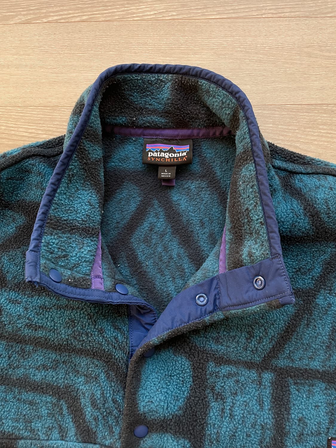 파타고니아 신칠라 아즈텍 블루 플리스 빈티지 patagonia 상품이미지3