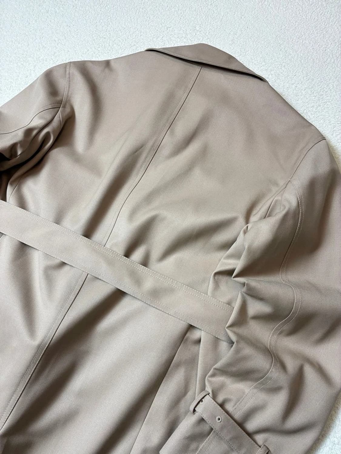 쿠어 COOR 미니멀 울 벨티드 트렌치 코트 PN7522 상품이미지6