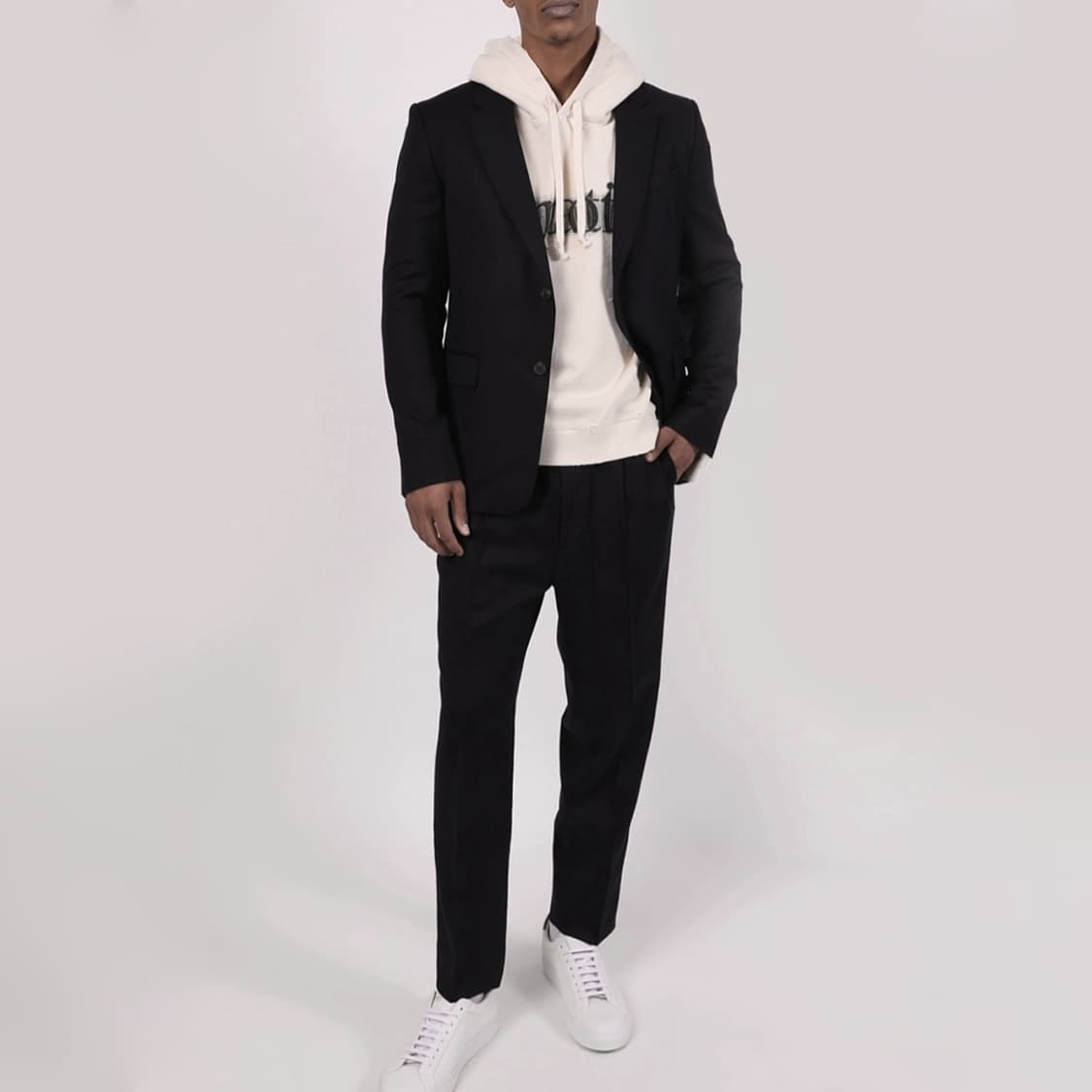 아미 AMI 네이비 울 트라우저 상품이미지1