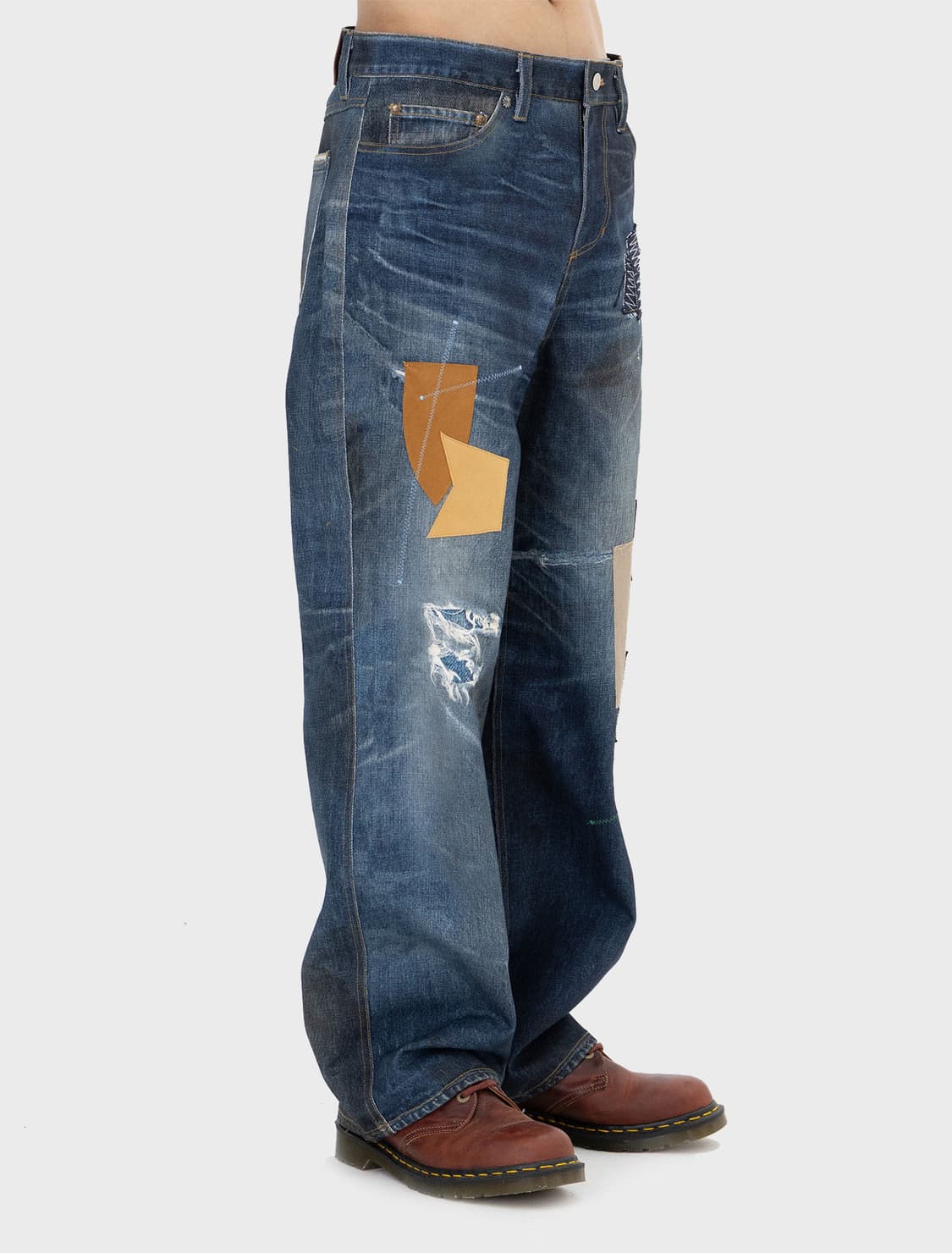 앤더슨벨 트롱프뢰유 패치워크 데님 팬츠 32 상품이미지3